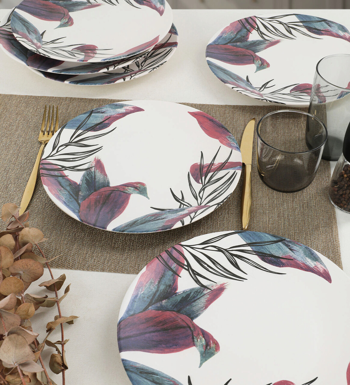 Set platouri servire, Hermia, 275KRM1354, Antibacterian, Multicolor - imagine 3